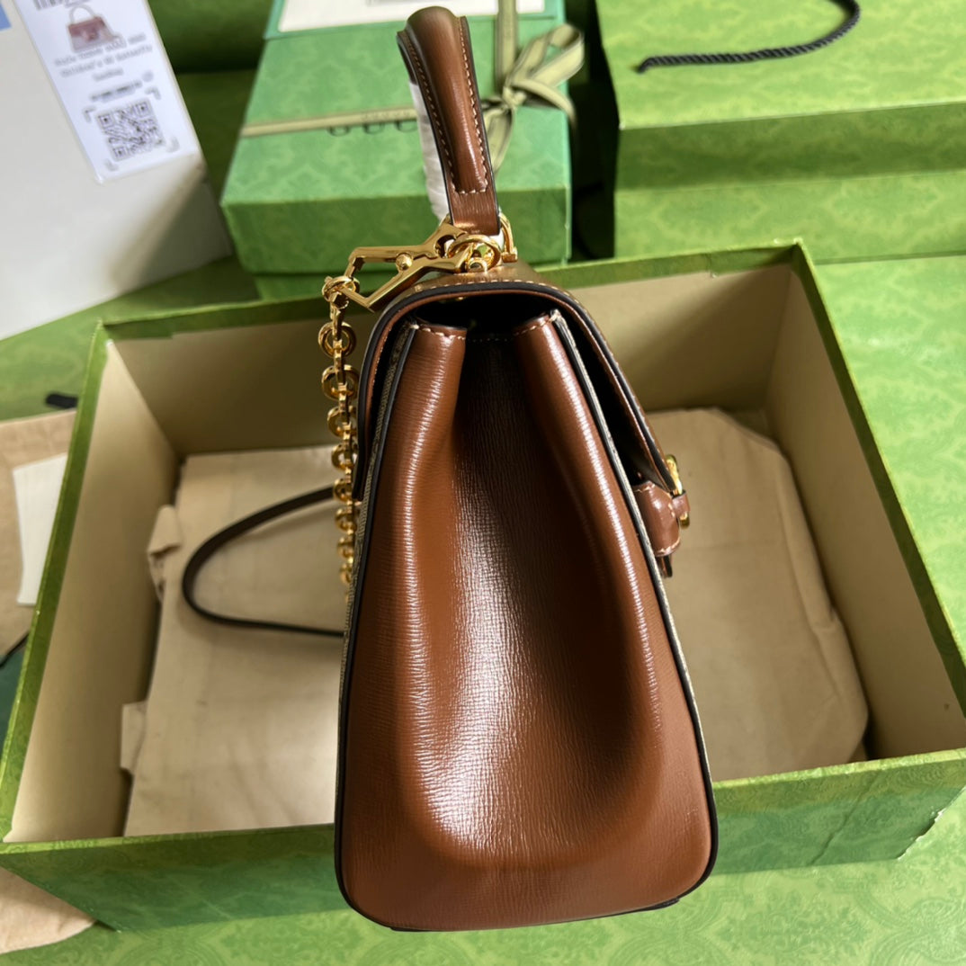 BG-1955 Medium and Brown Leather 29x20x13cm