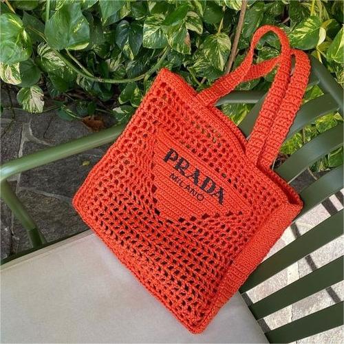 BP- Women's Natural Crochet Bag-Orange