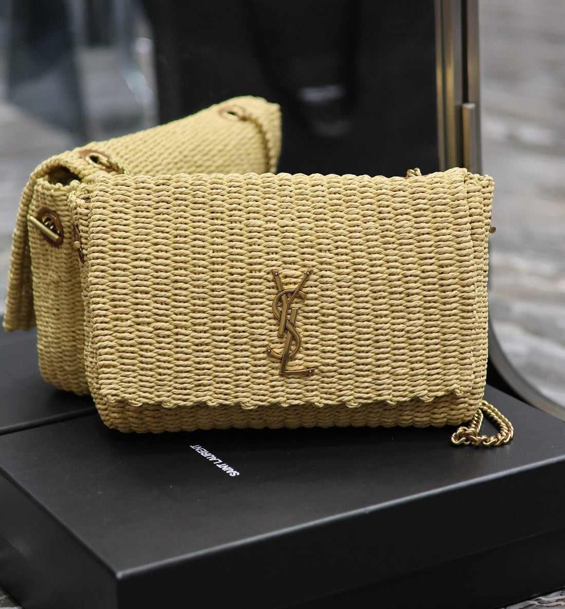YSL Kate In Raffia - 28.5?¨¢20?¨¢6cm