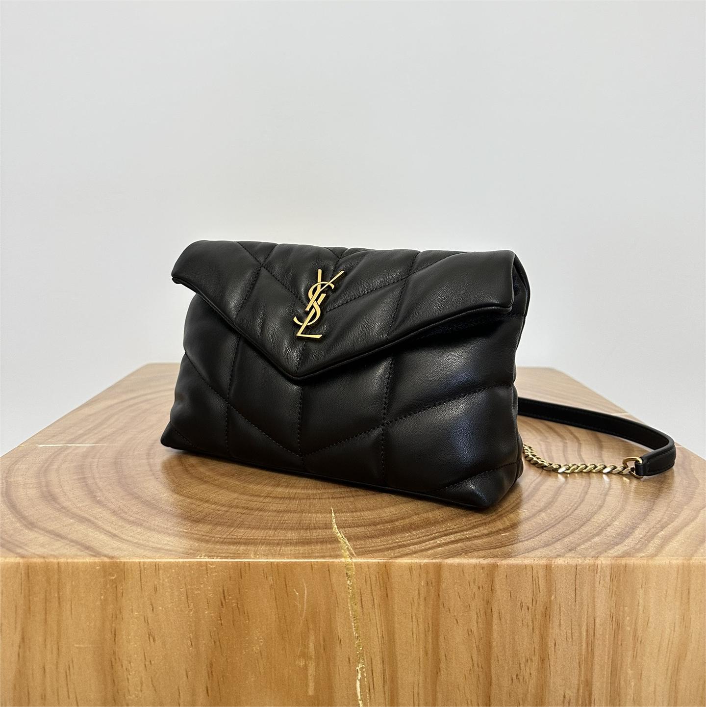 BY- | Puffer Toy Bag In Quilted Lambskin Gold Hardware Size 23x15.5x8.5