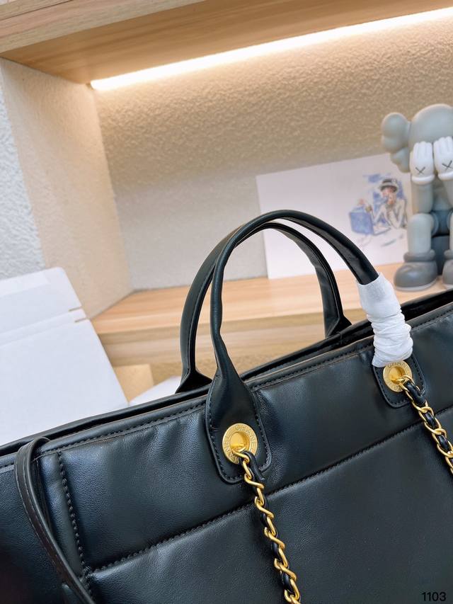 BC-  em Couro Preta Italiana Bag