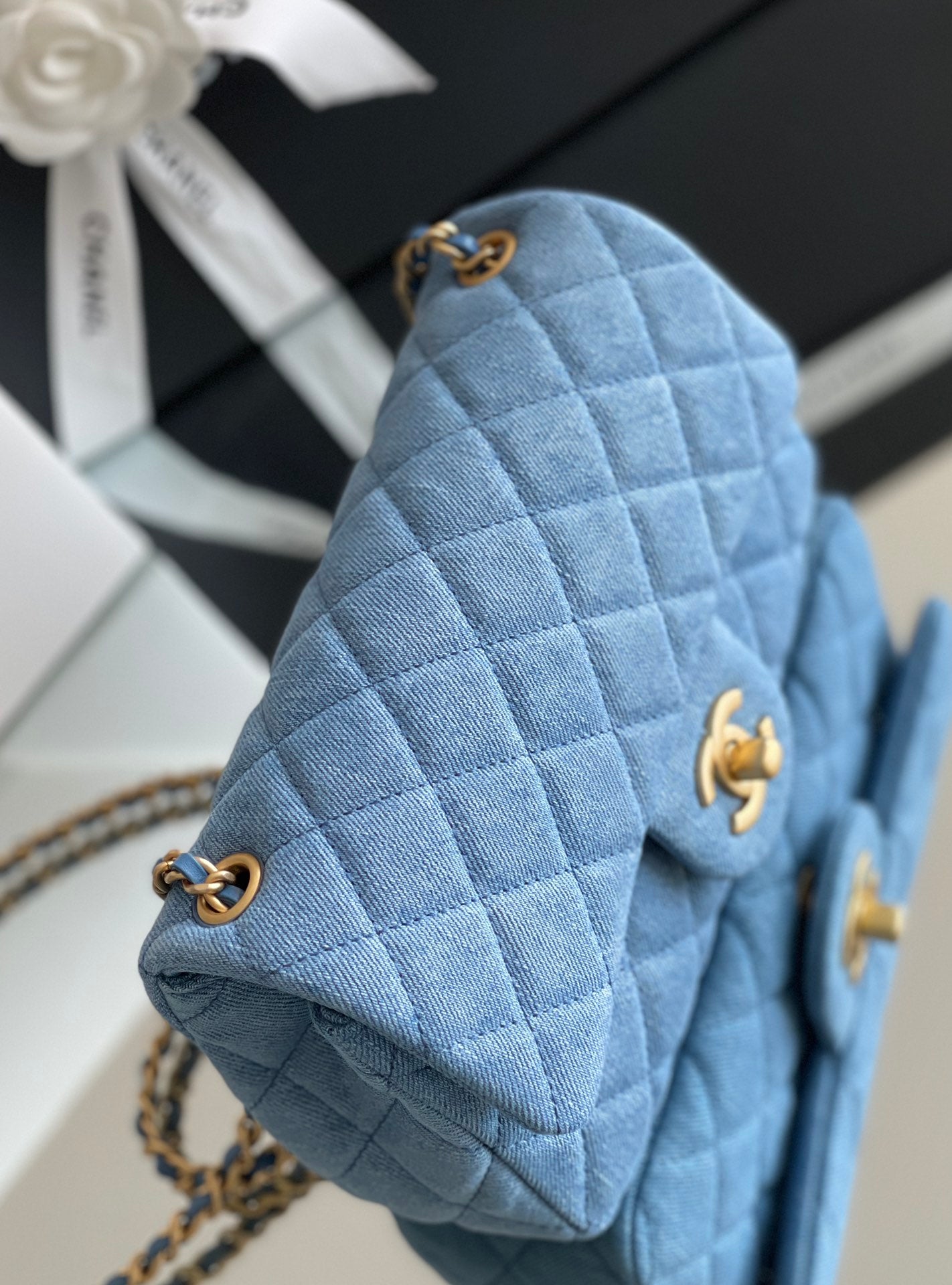 BC- Denim Flap Bag - 20x13x7cm