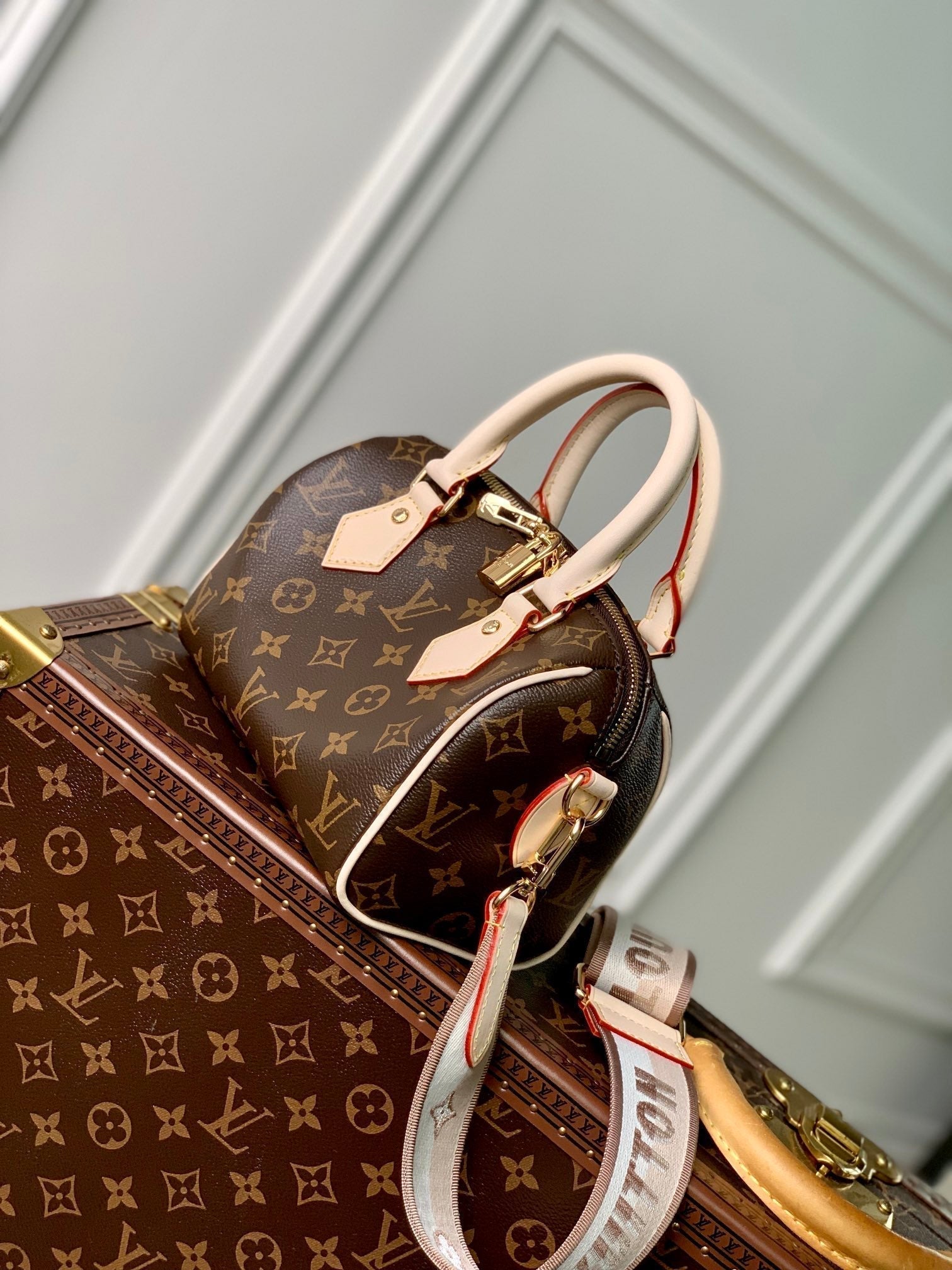 BL-Top quality-re 20 Nl12563. Beige Strap - 20.5 x 13.5 x 12.0 cm