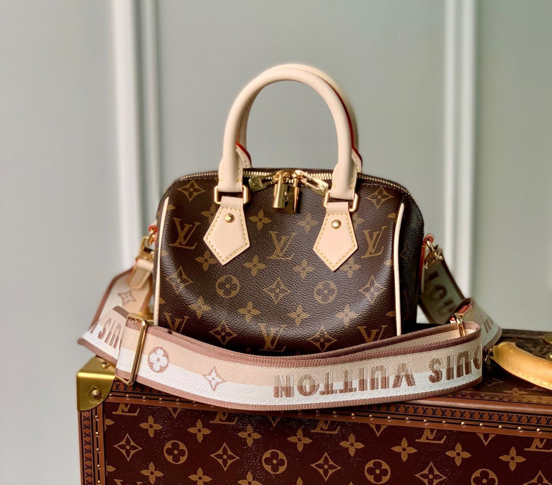 Louis Vuitton Speedy Bandouli¡§¡§re 20 Monogram Beige Strap - 20.5 x 13.5 x 12.0 cm