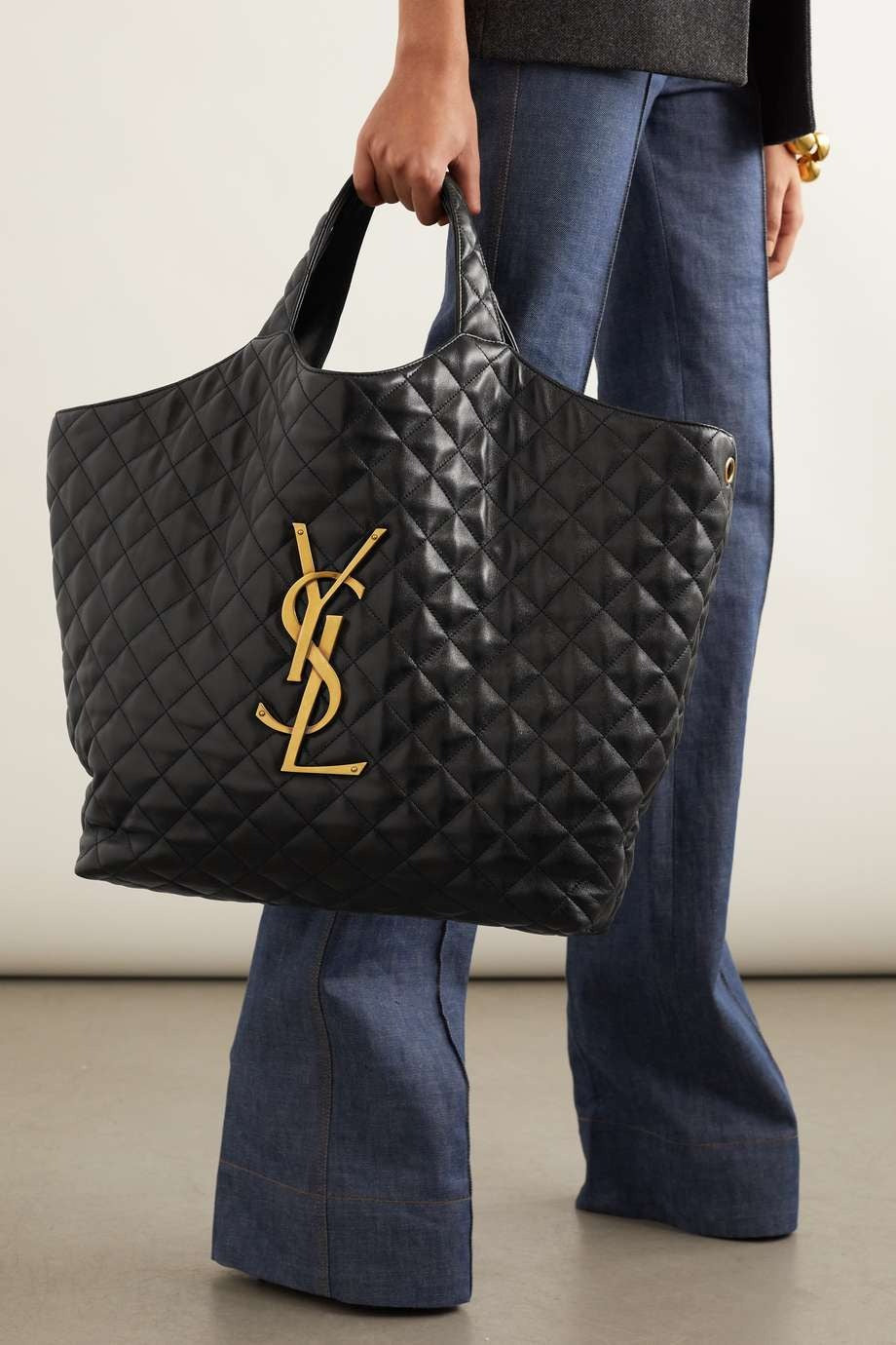 BY-extra large embellished quilted leather 60*39*8 cm