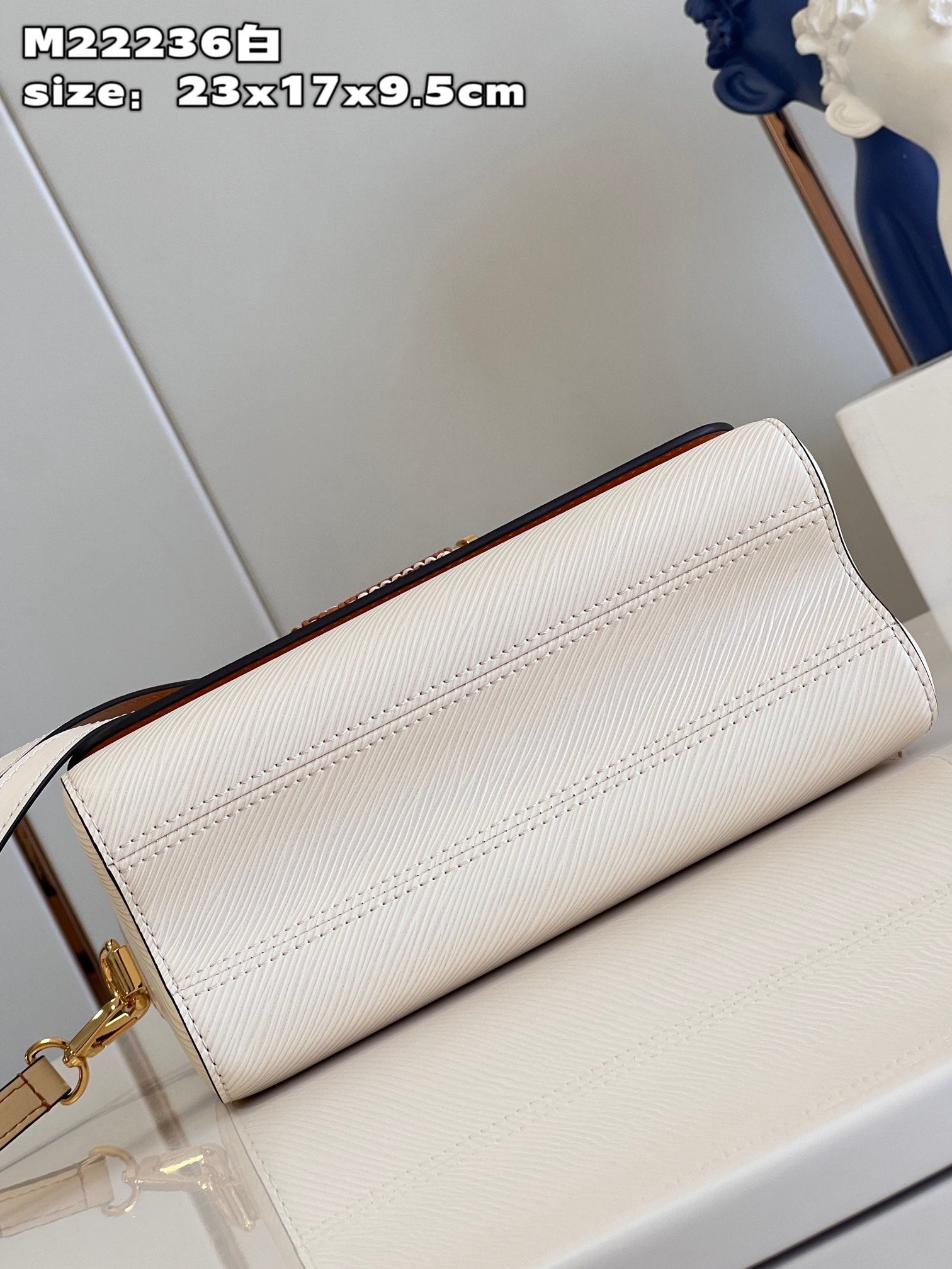 BL-Top quality MM Epi Bag White Quartz - 23 x 17 x 9.5 cm