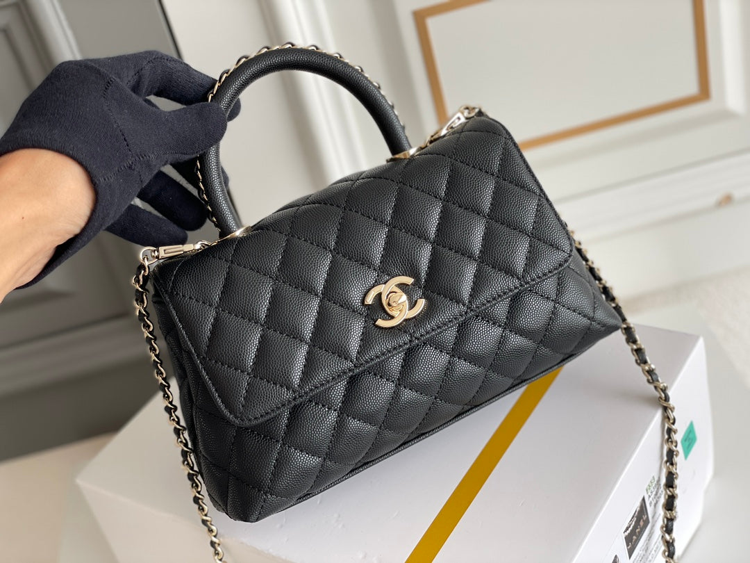 BC-  Handle Black Bag Handle Flap Small/Mini Bag Black - 24x14x10cm