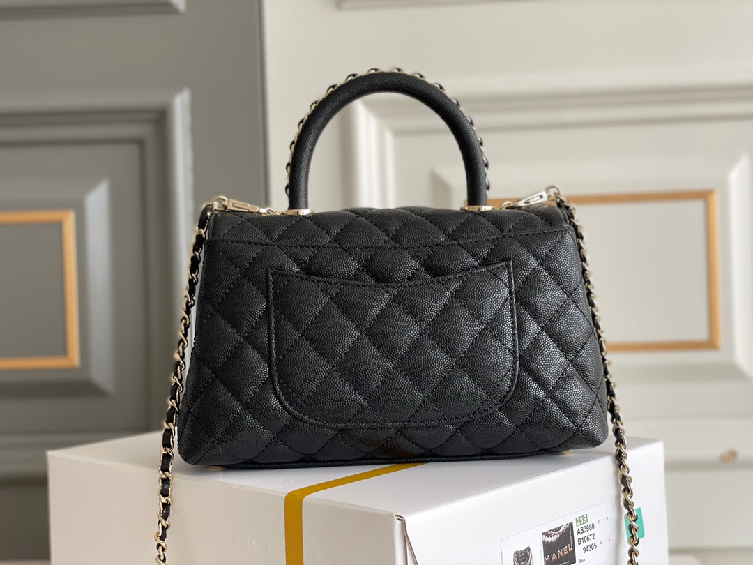 BC-  Handle Black Bag Handle Flap Small/Mini Bag Black - 24x14x10cm