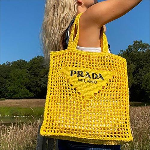 BP- Women's Natural Crochet Bag-Yellow