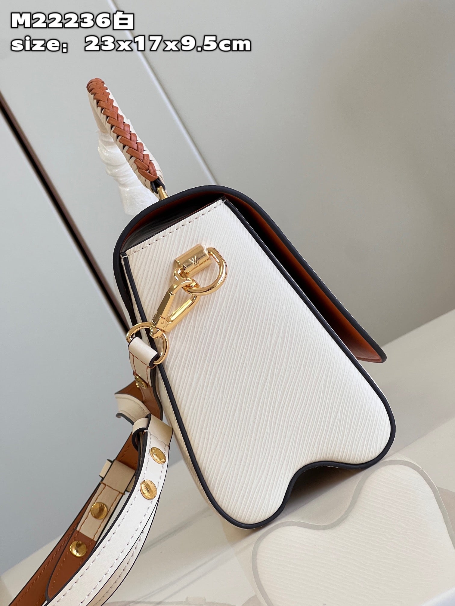 BL-Top quality MM Epi Bag White Quartz - 23 x 17 x 9.5 cm