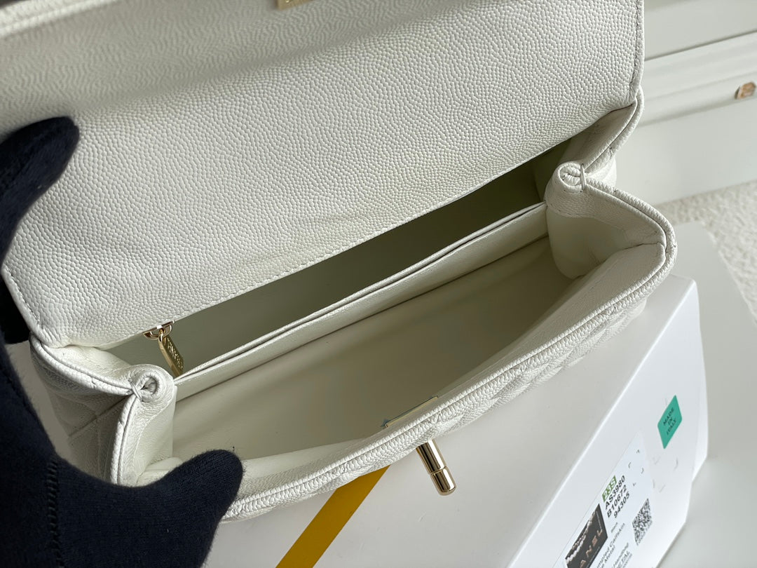 BC-  Handle White Bag - 24x14x10cm