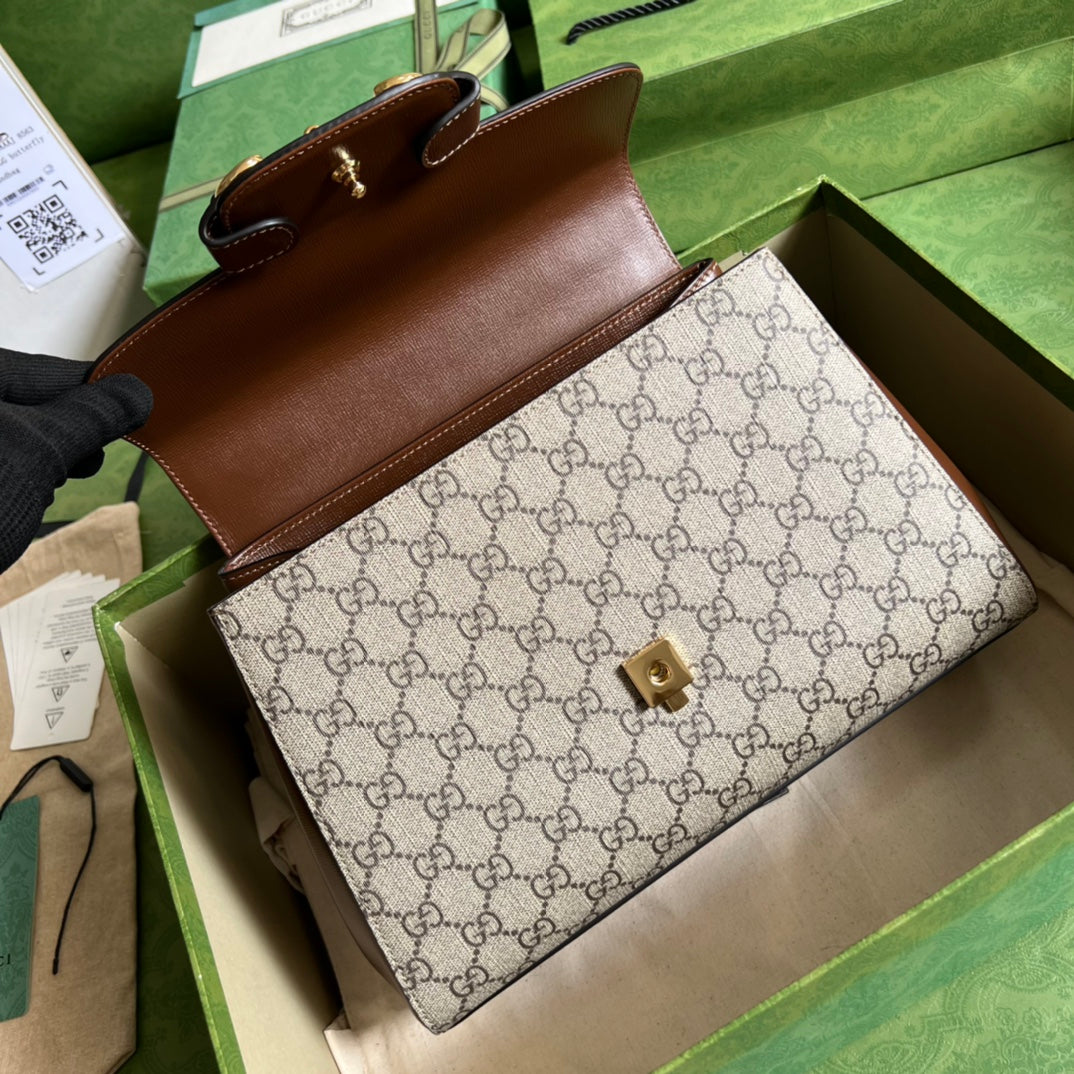 BG-1955 Medium and Brown Leather 29x20x13cm
