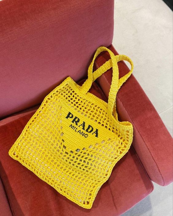 BP- Women's Natural Crochet Bag-Yellow