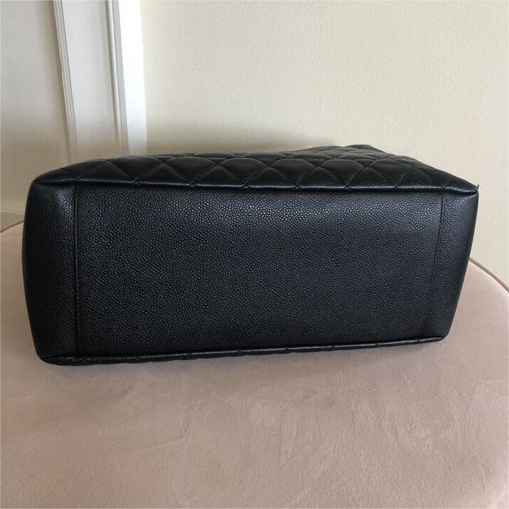 BC- CC BlackGold Caviar Quilted Grand Shopping Tote