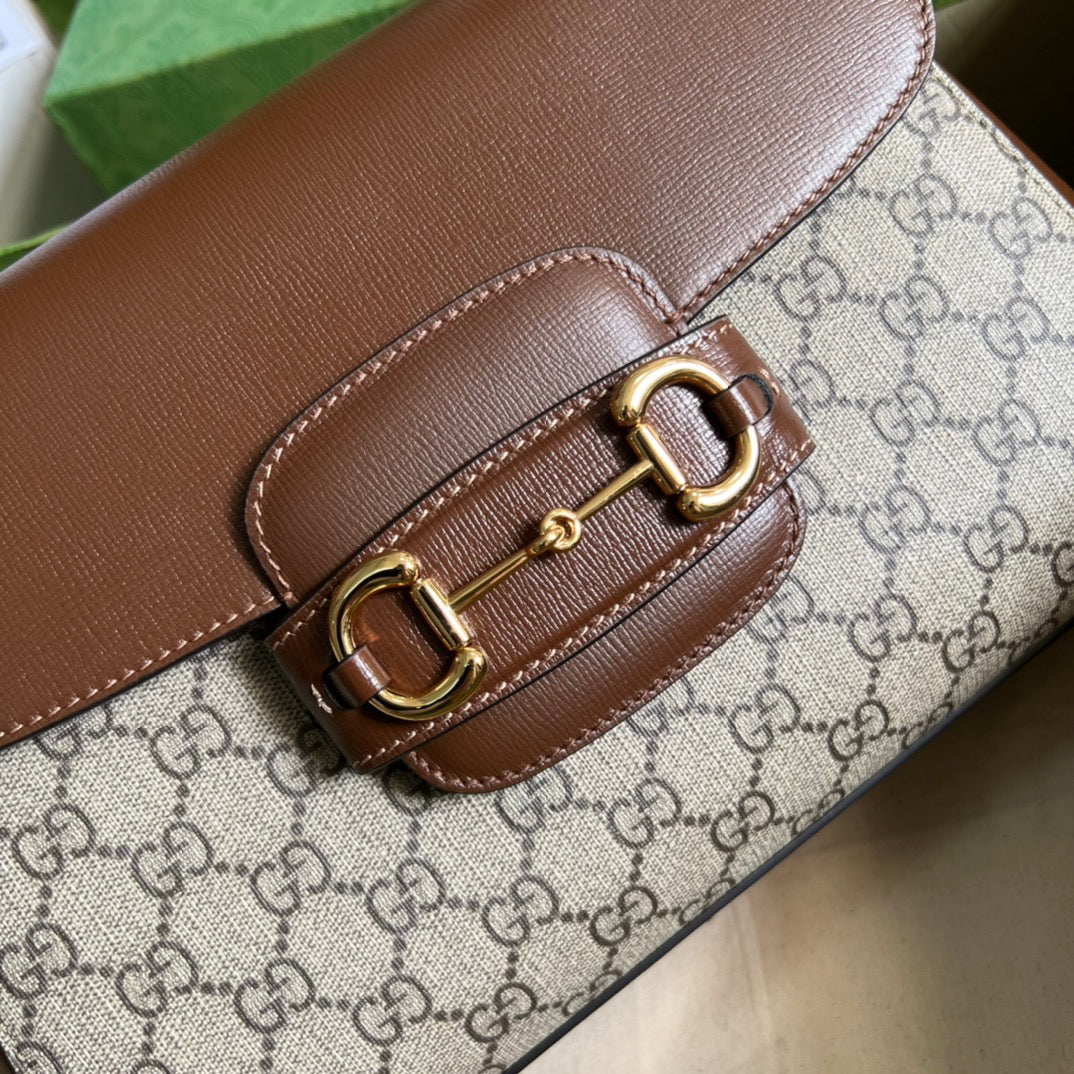 BG-1955 Medium and Brown Leather 29x20x13cm