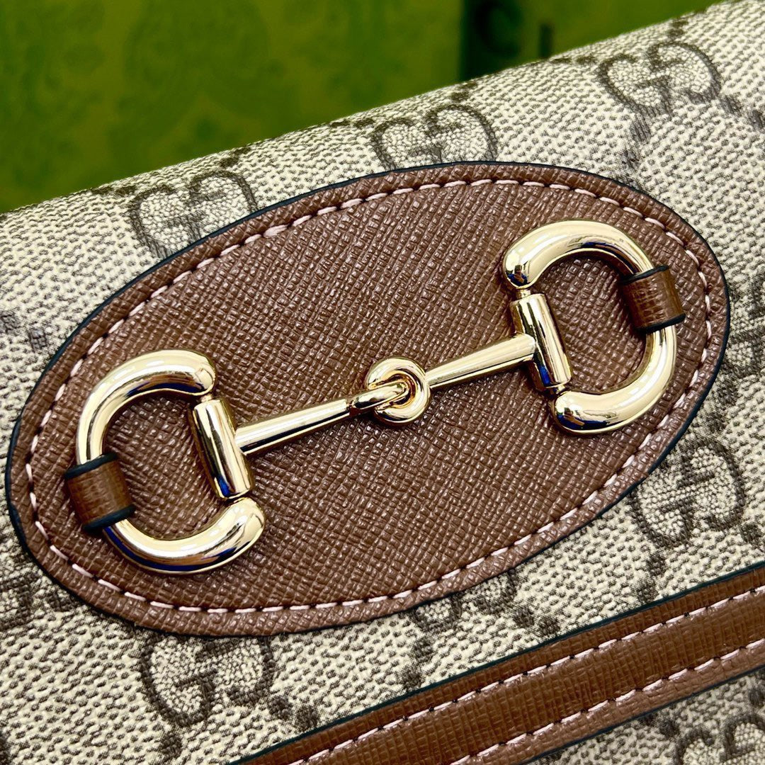 BG- Brown Saddle Buckle Handbag 19x10.5x3.5cm