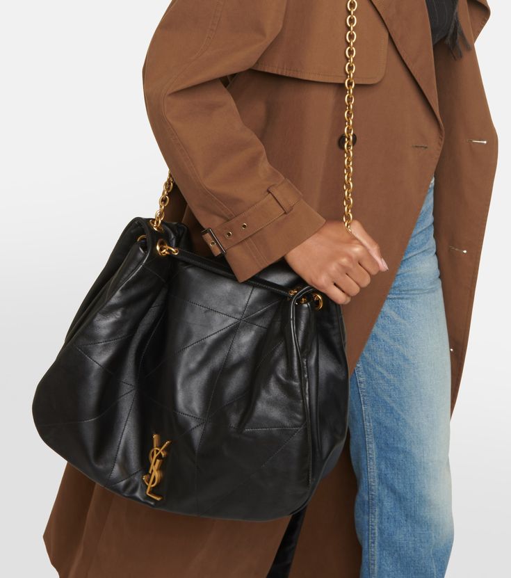 BY- Chain Leather Shoulder Bag
