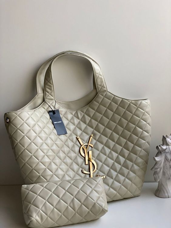 BY-extra large embellished quilted leather  Handbag