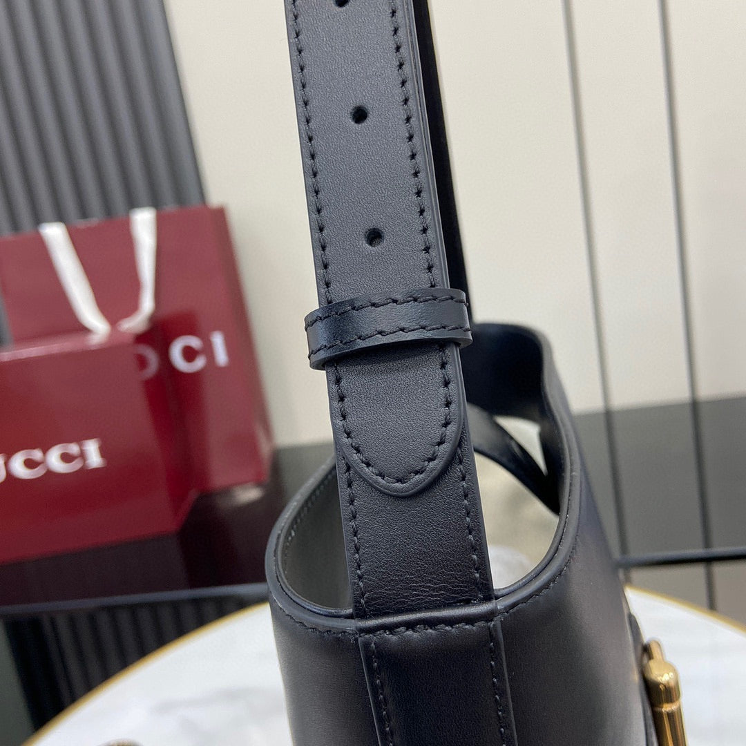 BG- smallembellished leather bucket bag