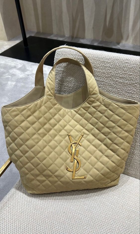 BY-extra large embellished quilted leather  Handbag
