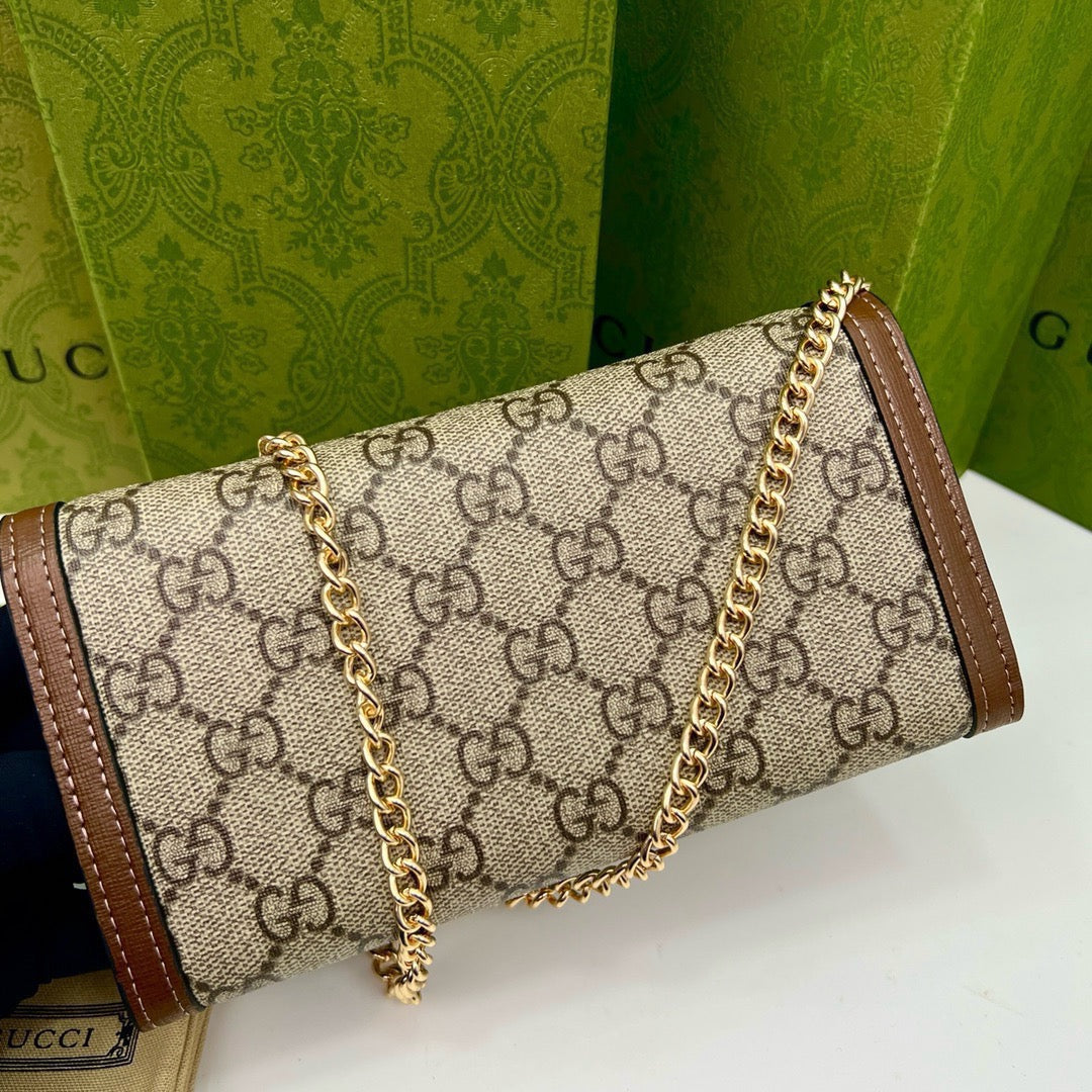 BG- Brown Saddle Buckle Handbag 19x10.5x3.5cm