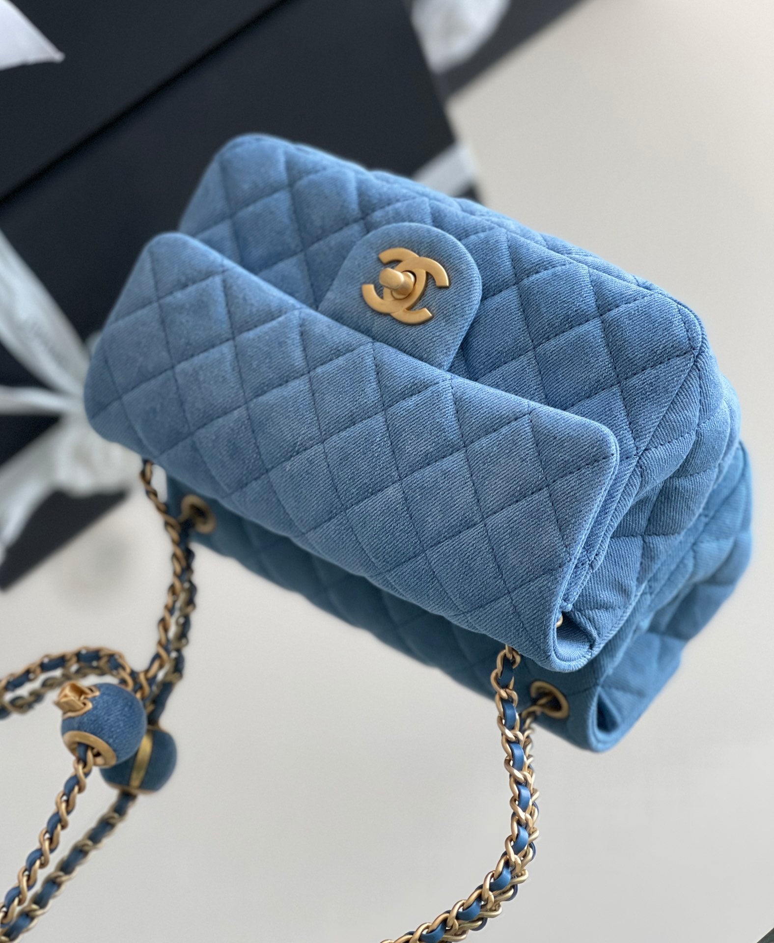 BC- Denim Flap Bag - 20x13x7cm