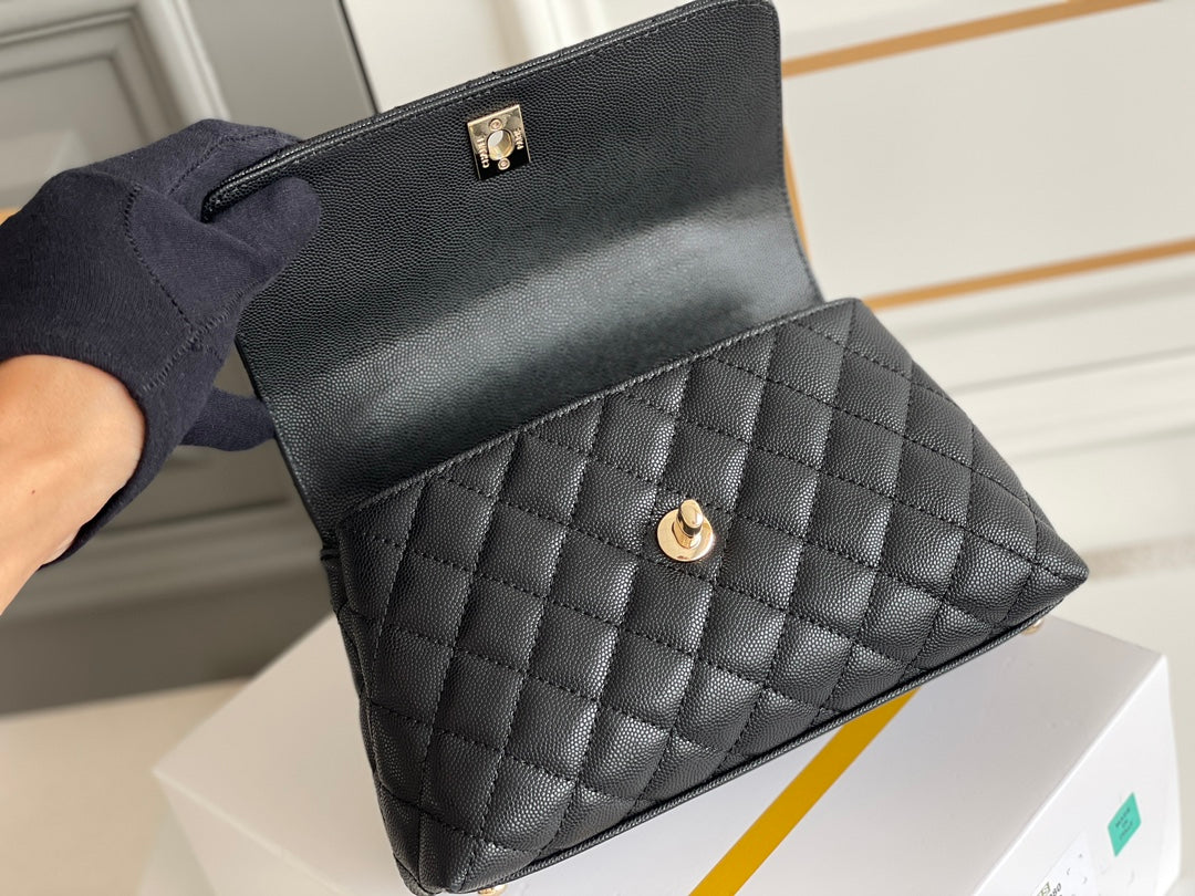BC-  Handle Black Bag Handle Flap Small/Mini Bag Black - 24x14x10cm